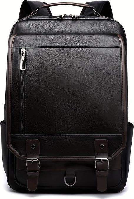 Produktbild Only-Bags.Store PU-Leder-Rucksack, Reiserucksack, Studenten-Schultasche, Reise-Business-Computer-Tasche