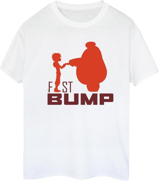 Actual product image Disney Womens/Ladies Big Hero 6 Baymax Fist Bump Cutout Cotton Boyfriend T-Shirt (S)