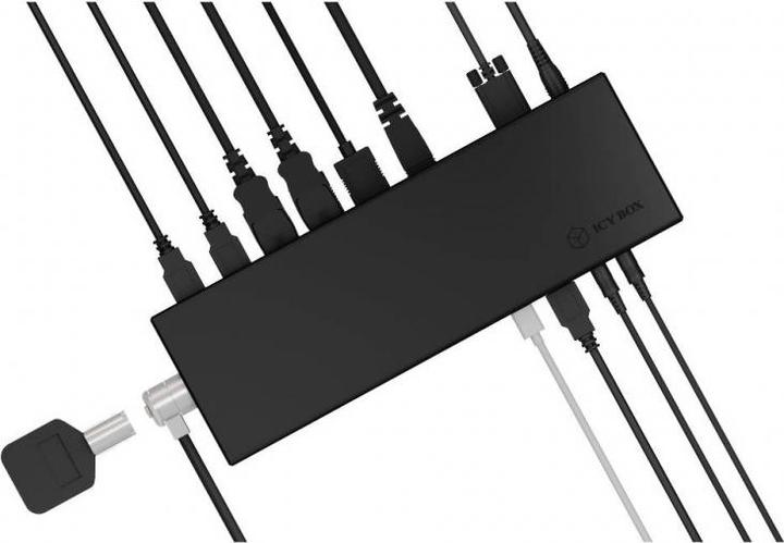 Actual product image Icy Box Docking station notebook USB-C -> 3x video output 60H (USB-C, 14 Ports)