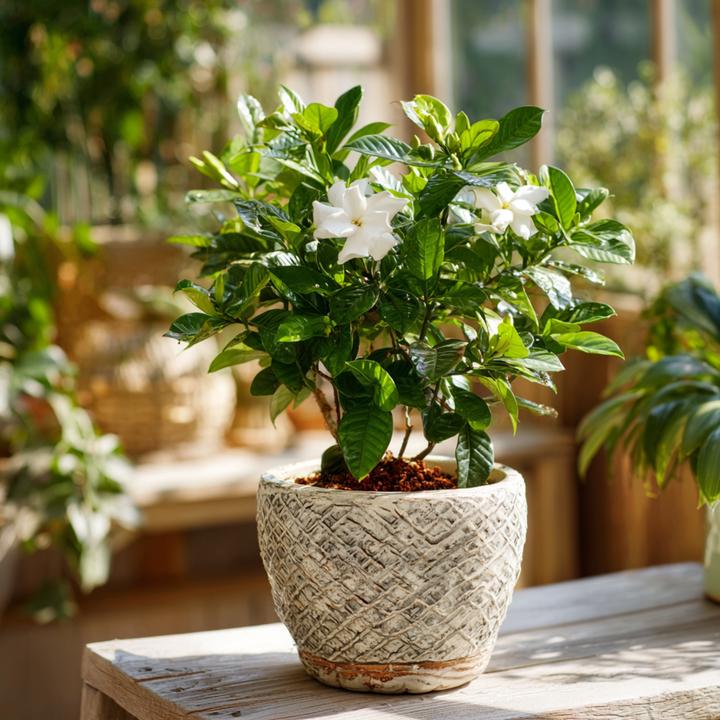 Actual product image Plant in a Box Gardenia Jasminoides - Set of 4 Gardenias (20 cm)