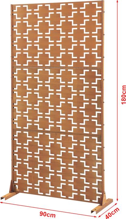 Produktbild Casa.Pro Trennwand Basciano Cortenstahl 180x90 cm Edelrost (180 x 90 x 40 cm)