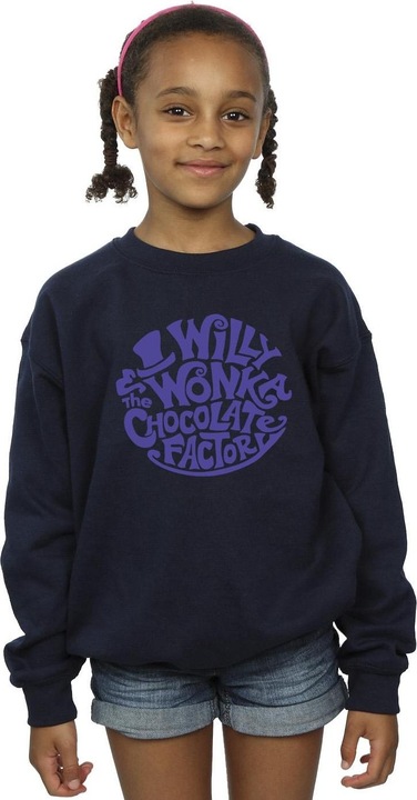 Immagine prodotto Willy Wonka & the Chocolate Factory Typed Logo Felpa Ragazze (152, 158)