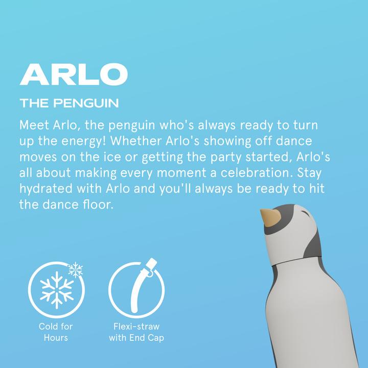 Image du produit Asobu Bestie Penguin - Thermoflasche mit Strohhalm 460 ml (0.46 l)