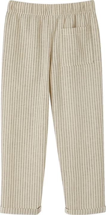 Image du produit Vertbaudet Pantalon large garçon à rayures, mélange de lin (110)