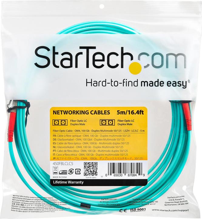 Produktbild StarTech Fiber Cable Lc/Lc 5m (U/UTP, CAT7, 5 m)
