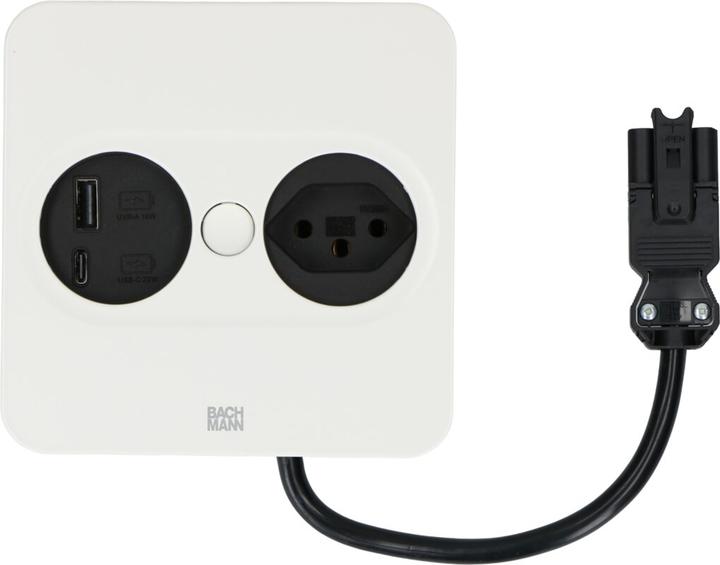 Image du produit Bachmann Prise d'installation Twist 2 ronde/carrée, USB