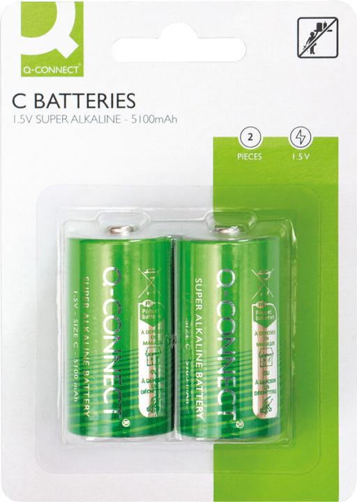 Actual product image Q-Connect Alkaline (2 pcs., C, 5700 mAh)