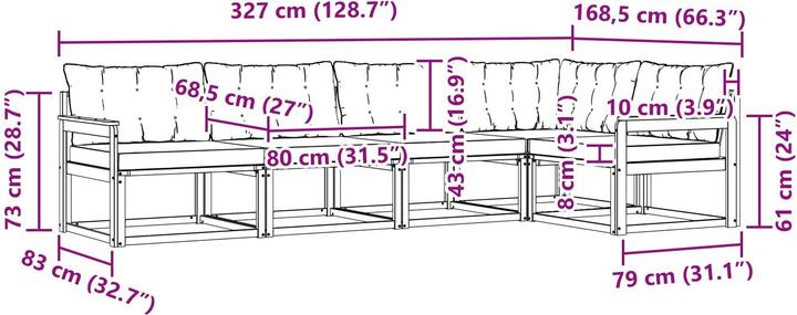 Produktbild vidaXL Gartenmöbel Set