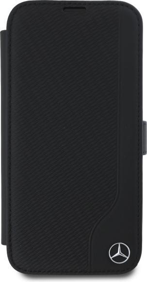 Actual product image Mercedes MEBKP16S23RBGVK iPhone 16 6.1" czarny/black Leather Wood Imitation (Apple iPhone 16)