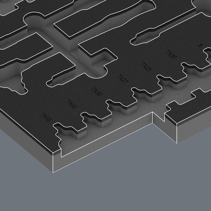 Actual product image Wera Foam insert 8007 B Cyclops VDE Set 1 9726