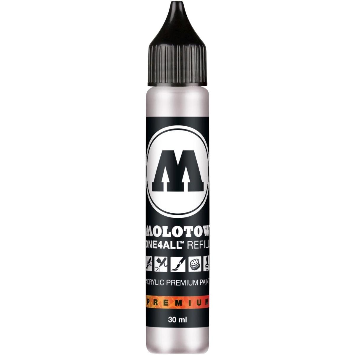 Molotow, Ersatzpatrone, Refill One4all Nachfüllfarbe 30ml signal white (Nachfülleinheit, Weiss)