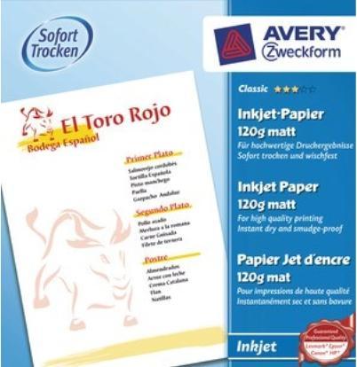 Produktbild Avery Classic Inkjet Papier (120 g/m², 100 x, A3)