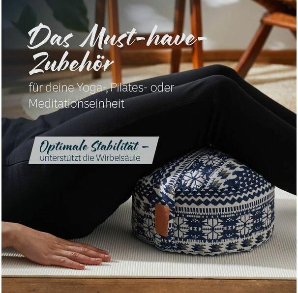 DoYourYoga Coussin de sarrasin Vishnu pour le yoga (modèle aléatoire) (15 cm)