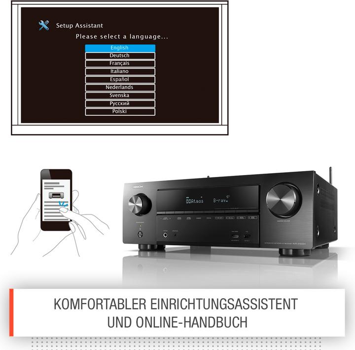 Actual product image Denon AVR-X1600H (7.2 channels, FM, DAB+)
