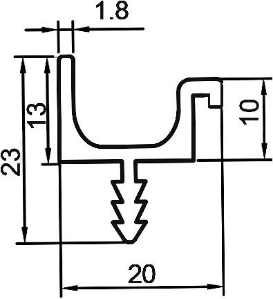 Immagine prodotto Werkstarck Profili a strisce per maniglie con altezza profilo 13 mm