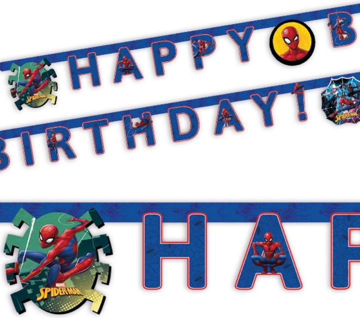 Image du produit Decorata Party Guirlande d'anniversaire Spiderman
