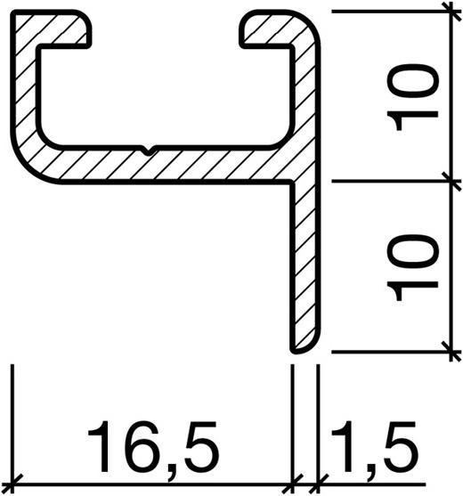 Actual product image Hebgo Retaining profiles 110