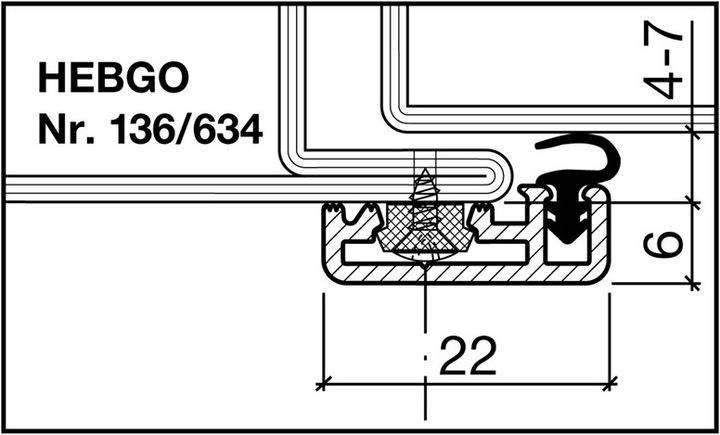 Actual product image Hebgo Retaining profiles 136