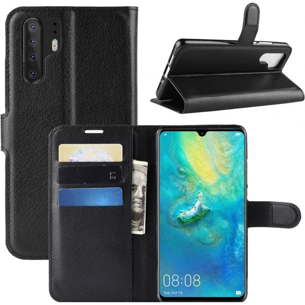 Screenguard Huawei P30 Pro Leather Guard Lederhülle (Huawei P30 Pro), Smartphone Hülle, Schwarz