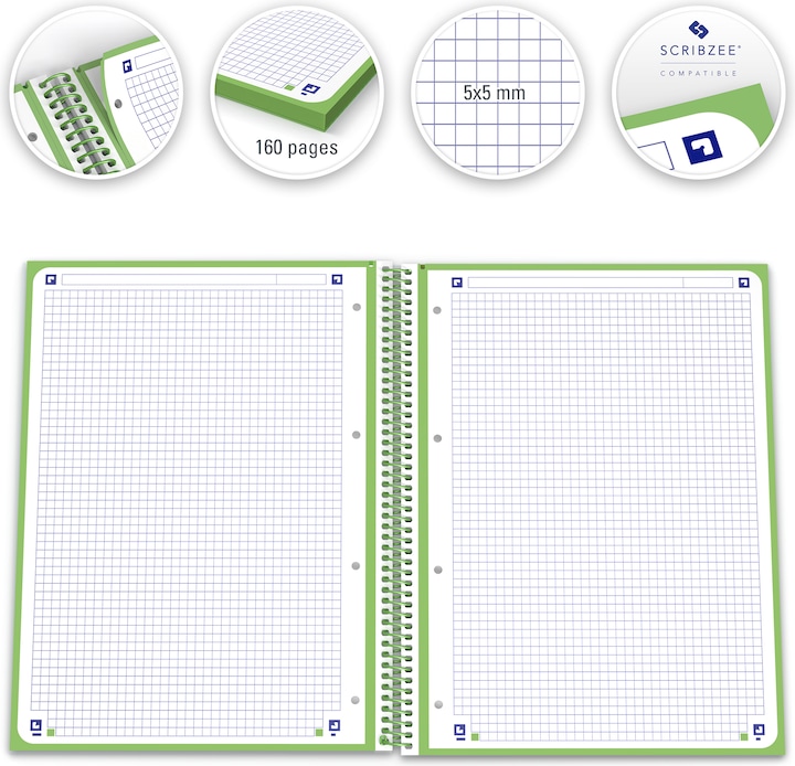 Produktbild Oxford European Book (A4, Kariert, Harter Einband)