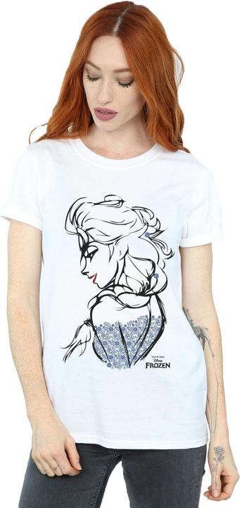 Produktbild Disney Frozen Elsa Skizze Baumwolle Boyfriend TShirt (L)