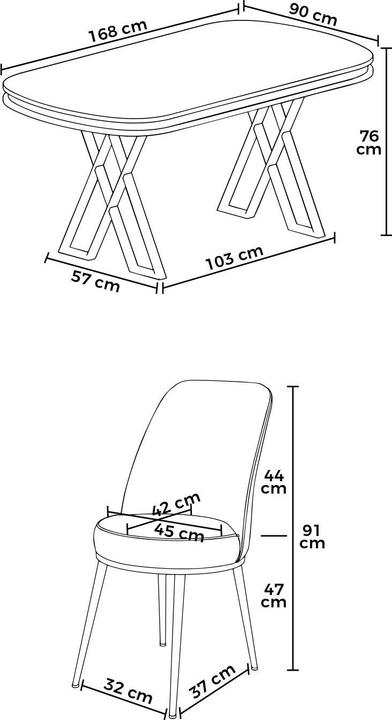 Image du produit Hanah Home Lai Dining TableChairs Set