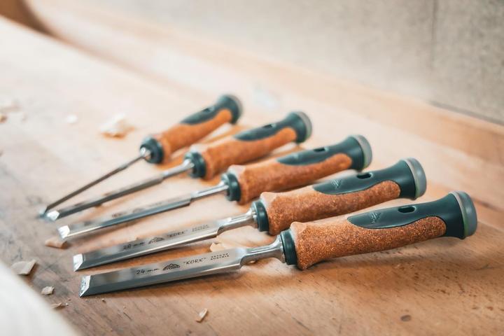 Productafbeelding Stubai Speciale beitelset (geperforeerde beitel) met kurken handvat Gereedschapsstaal 4-delige set (24 mm)