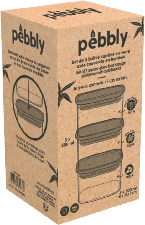 Produktbild Pebbly 3er Set Vorratsglas (0.50 l)