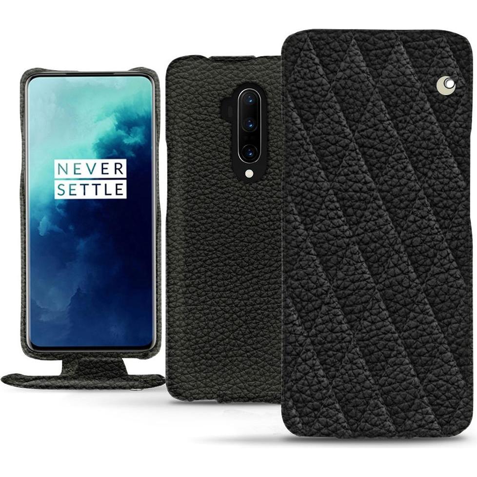 Noreve Lederschutzhülle vertikal (OnePlus 7T Pro), Smartphone Hülle, Schwarz