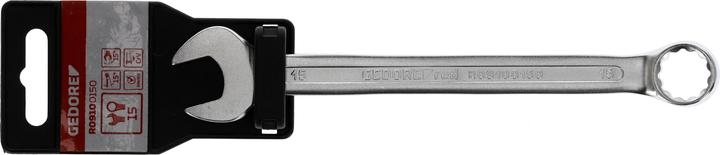 Actual product image Gedore Red red Combination spanner, SW 15 mm, matt satin finish, chrome vanadium steel, silver (15 mm)