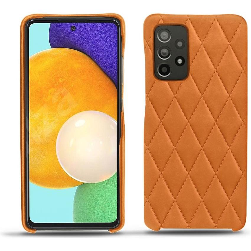 Noreve Lederschutzhülle (Samsung Galaxy A52), Smartphone Hülle, Orange