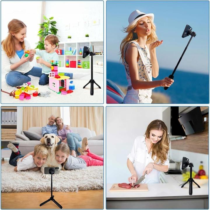 Actual product image Tech-Protect Selfie stick L06S Bluetooth magnetic with MagSafe, remote control, tripod up to 82cm an