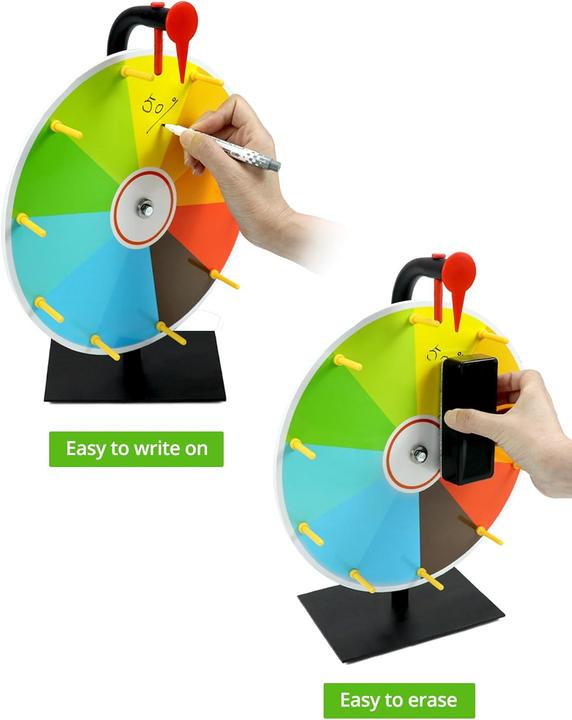Immagine prodotto Qwork Glücksrad mit abwischbaren Slots