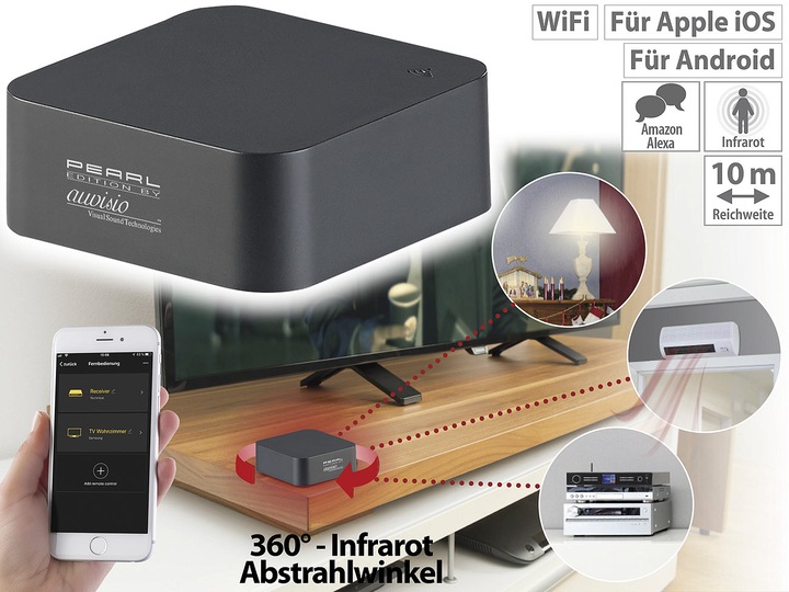 Produktbild Auvisio Lernfähige IR-Universal-Fernbedienung (Universal Fernbedienung, Infrarot)