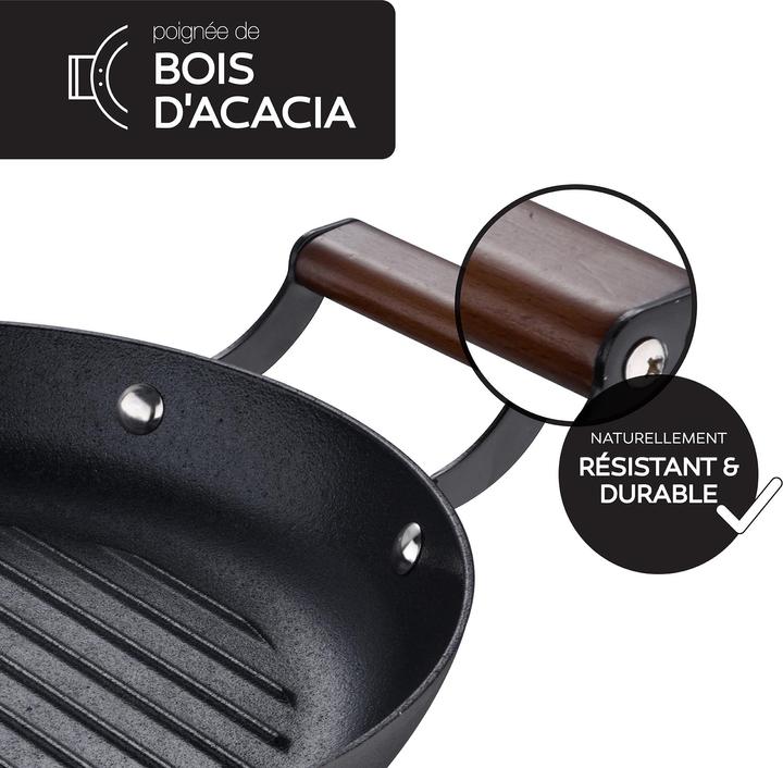 Immagine prodotto MasterPRO Piastra per grigliare (28 cm, Padella grill, Ferro)
