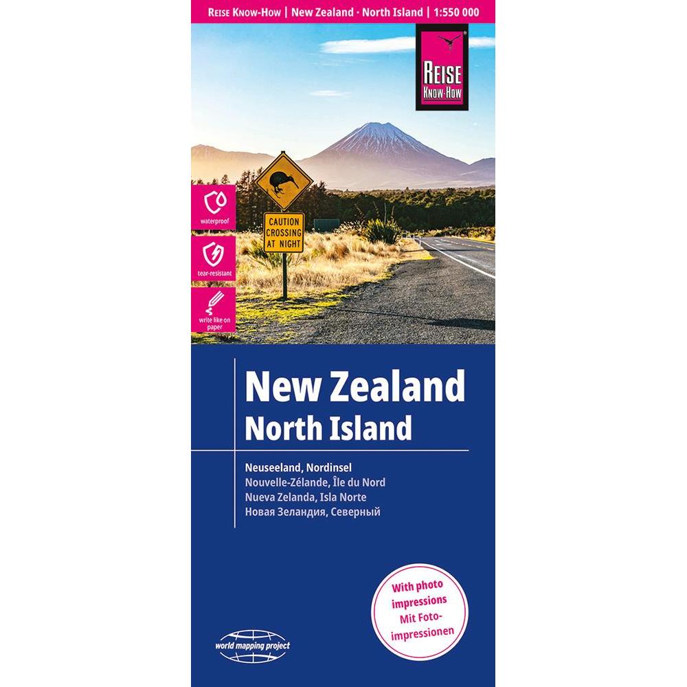 Landkarte Neuseeland, Nordinsel 1:550.000, Landkarte
