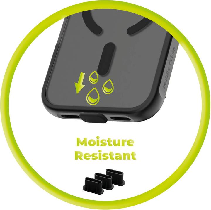 Immagine prodotto Mobile Origin USB-C Dust Plug & Cleaning Brush CL1 Black/Clear for iPhone/Android