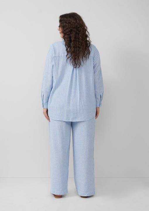 Immagine prodotto S.Oliver Bluse Gestreifte Bluse aus Leinenmix mit überschnittenen Schultern (46)