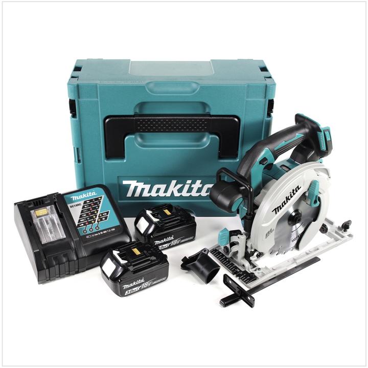 Produktbild Makita DHS 680 RFJ Akku Handkreissäge 18 V 165 mm Brushless + 2x Akku 3,0 Ah + Ladegerät + Makpac