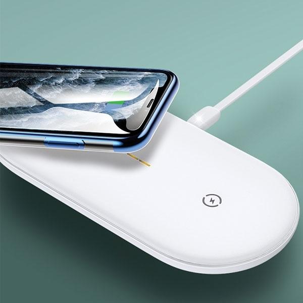 Actual product image Usams Ład. indukcyjna US-CD120 10W Dual biały/white CD120JN01 (10 W)