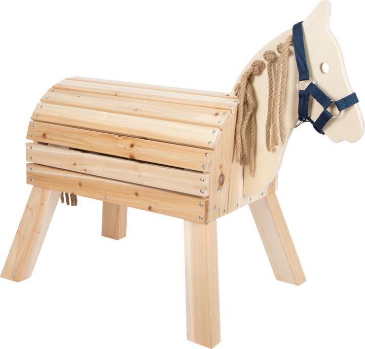 small foot Holzpferd grau