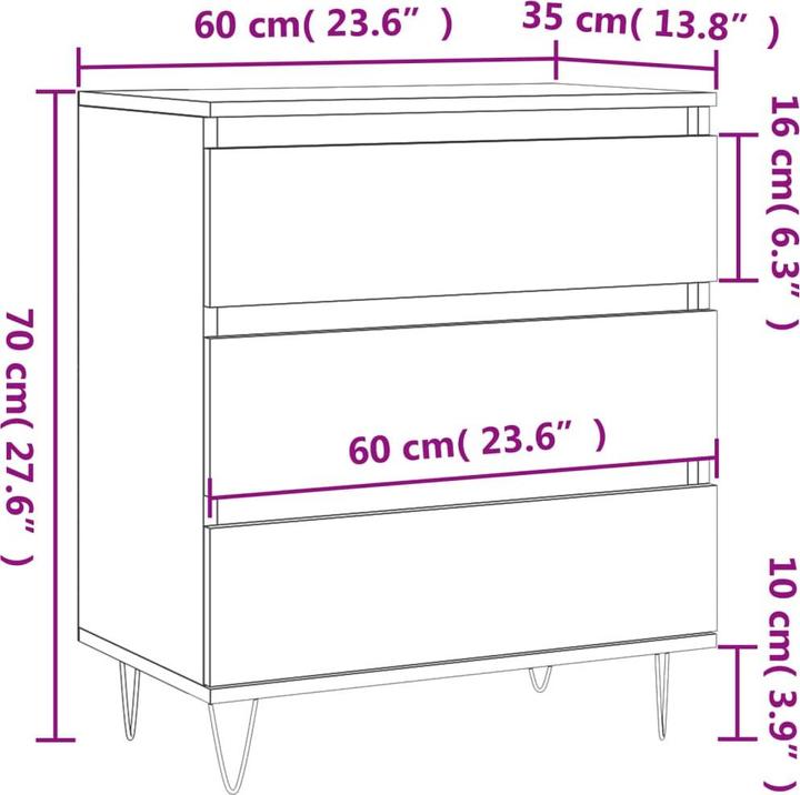 Image du produit vidaXL Sideboard (60 x 35 x 70 cm)