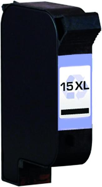 Produktbild Plutoos HP 15 XL Patrone XXL kompatibel, Black C6615DE (BK)