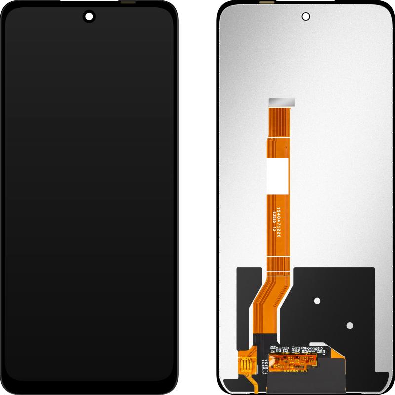 MP Display Unit für Realme 12 / 12x / Narzo 70x, w/o Frame, Aftermarket, Schwarz (Display, Realme 12), Pezzi di ricambio per dispositivi mobili, Nero