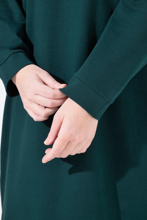 Produktbild Ulla Popken Loungwear-Kleid, Kapuze, weich angeraut, Rippbündchen (50, 52)