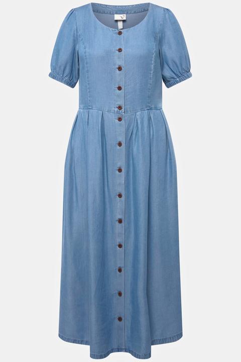 Actual product image Ulla Popken Denim Look Button Front Dress (46)
