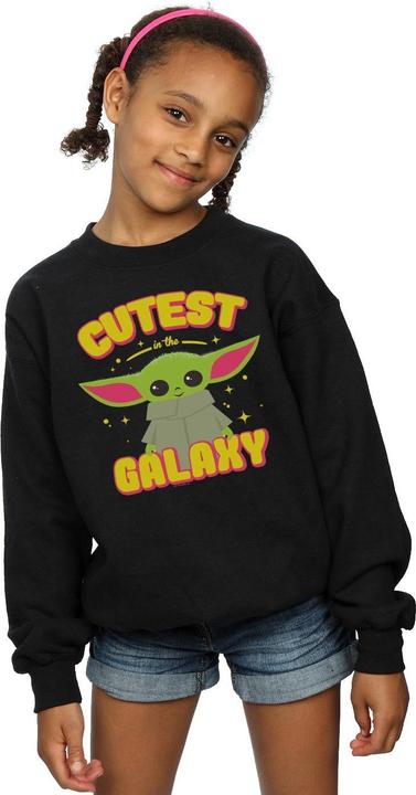 Actual product image Star Wars Girls The Mandalorian Cutest In The Galaxy Sweatshirt (128)