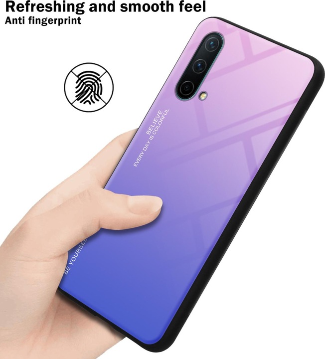 Productafbeelding Cadorabo TPU 2 Kleuren Glazen Hoesje (OnePlus Noord-CE 5G)