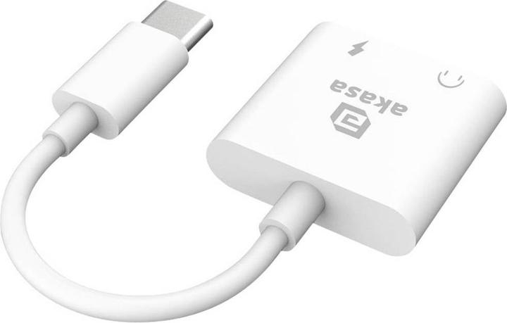 Actual product image Akasa - Type-C Headphone Jack & Charger Adapter (Angle adapter)