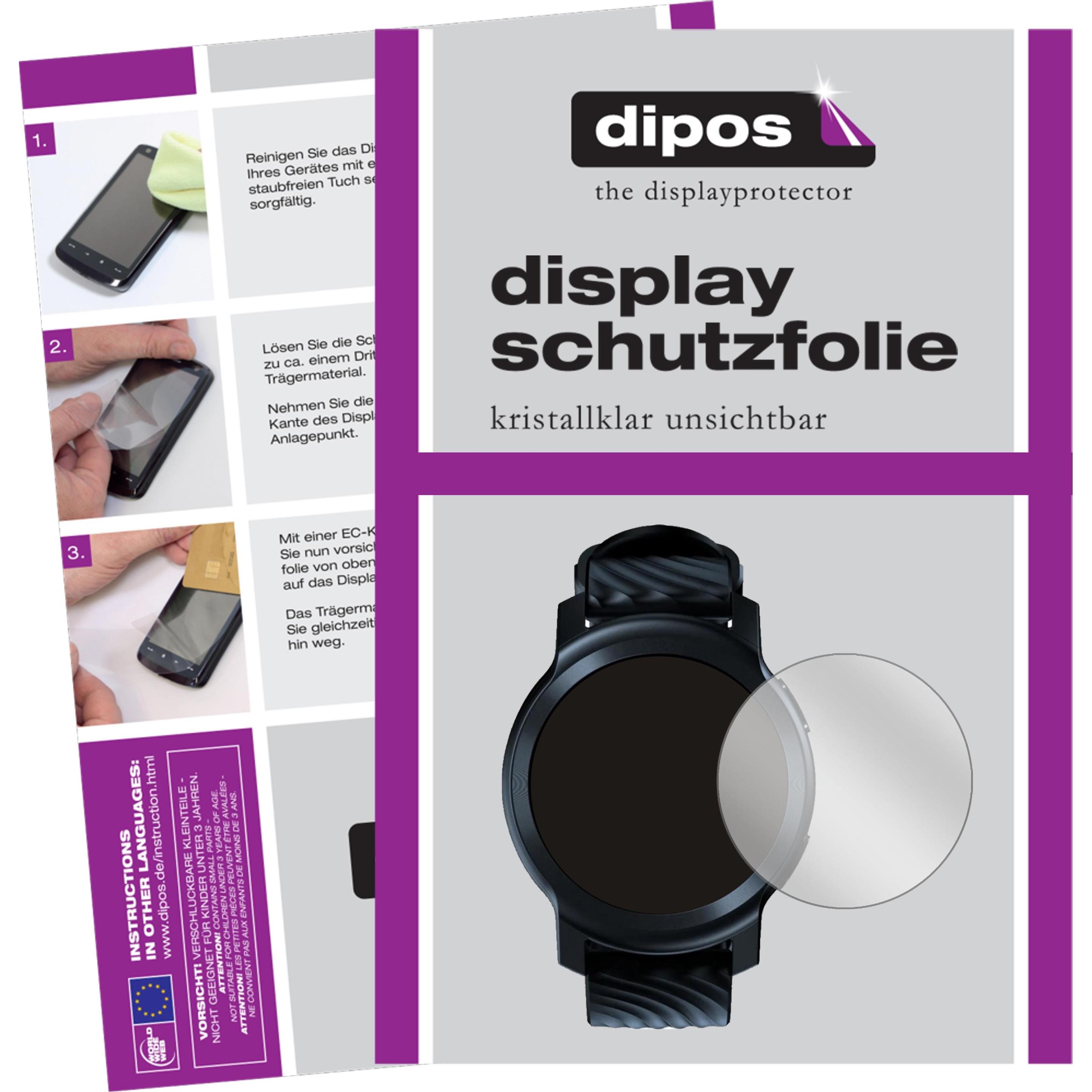 Dipos Displayschutzfolie Crystalclear, Smartwatch Schutzfolie, Transparent